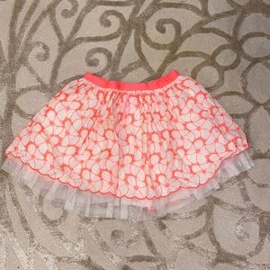ORANGE AND WHITE GAP KIDS GIRLS SKIRT